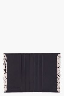 Neil Barrett Cream Speckled Suede Card Folder for men