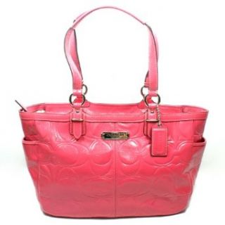 Coach Gallery Embossed Patent Leather Tote Bag Rose (pink