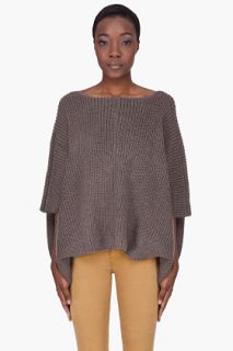 Marc By Marc Jacobs Dark Taupe Filipa Knit Poncho for women