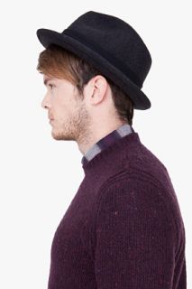 Rag & Bone Charcoal Hackman Fedora Hat for men