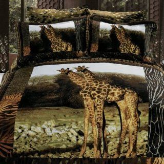 Arya Giraffe   Duvet Cover Bed in Bag   Full / Queen