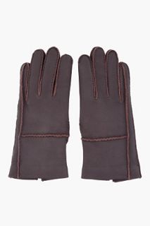 Marni Espresso Deer Leather Cambridge Gloves for men