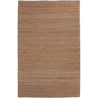 Natural Solid Jute/ Cotton Tan/ Blue Rug (26 x 4) Today $36.19 Sale