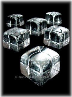 Hand Blown Glass Ice Cubes or Whiskey Stones Home