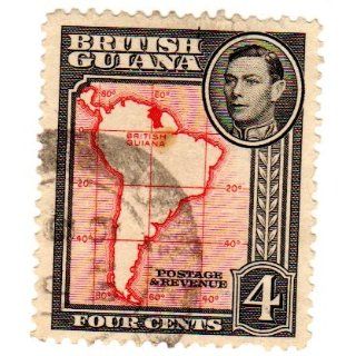 Map of South America Stamp Dated 1952, Scott #232. 