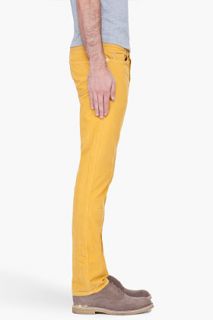 Band Of Outsiders Yellow Slim Five Pocket Cords for men