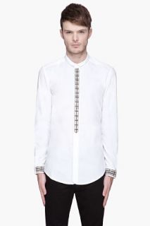 Diesel White Silver embroidered Smiskar Shirt for men
