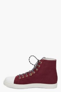 Marc Jacobs Burgundy Canvas Sneakers for men
