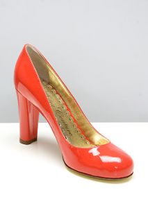 Juicy Couture  Samantha Red Orange Patent Pump for women