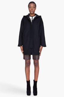 See by Chloé Black Minimalist Oversize Coat for women