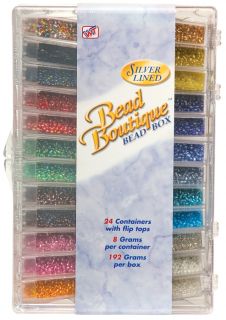 Bead Boutique Bead Box Multi Color Silver Lined Seed Beads
