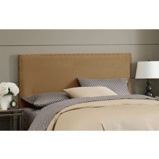 Wrightwood Full size Khaki Micro suede Nail Button Headboard Today $