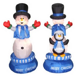 Chrisha Creations Ltd 90499 64" Rotating Snowman & Penguin