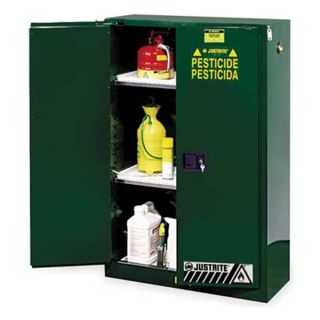 Justrite 896004 Cabinet, Pesticide, Green, 60 Gallon