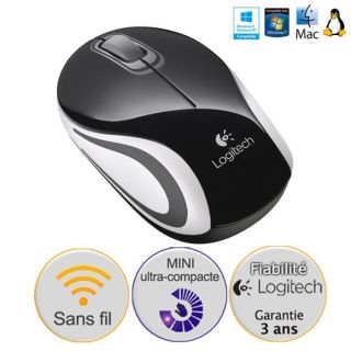 Logitech Wireless Mini Mouse M187 Noire   Achat / Vente SOURIS