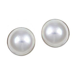 White Gold Mabe Pearl Earrings (13 14mm) Today $146.99