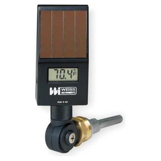 Weiss DVU35 Digital Solar Powered Thermometer, Black
