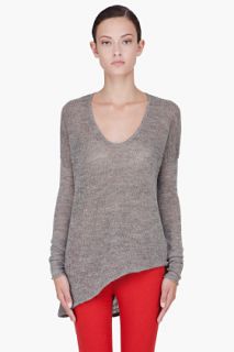 Helmut Grey Marled Alpaca Sweater for women