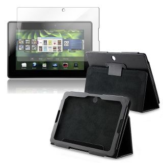 Leather Case/ Screen Protector for BlackBerry Playbook