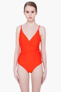 Diane Von Furstenberg Coral Red Chike Swimsuit for women