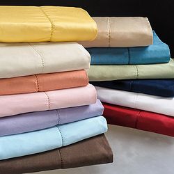 Hemstitch 400 Thread Count Solid Pillowcases (Set of 2) Today $21.99