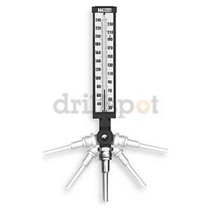 Weiss A9VU35 240 Industrial Thermometer, 30 to 240 F