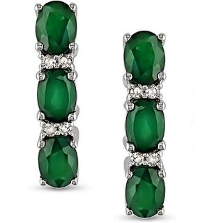Miadora 10k White Gold Created Emerald Earrings Today $179.99 4.7 (17