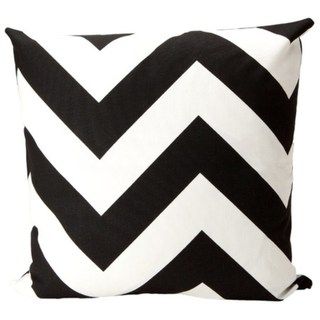 Elisabeth Michael Chevron Black/ White Decorative Throw Pillow
