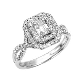 New 14k White Gold 5/8ct TDW Diamond Engagement Ring (G, SI1