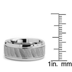 Tungsten Carbide Mens Chiseled Center Ring (9 mm)