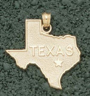 State of Texas Pendant   14KT Gold Jewelry Sports