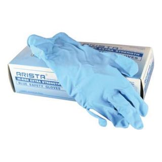 Sanax Protective Products EP608 L Disposable Gloves, Latex, L, Blue, PK50