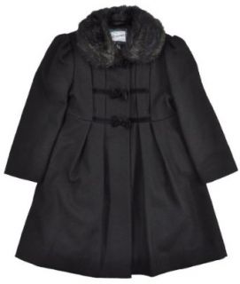 Rothschild Girls Velvet Bows and Faux Fur Trim Wool Dress