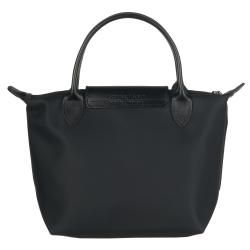 Longchamp Mini Planetes Black Nylon Tote Bag
