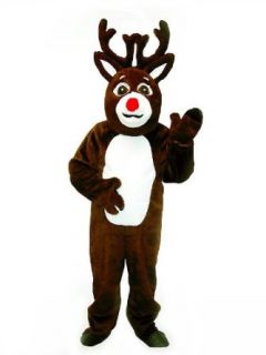 Reindeer Suit with Mascot Head Adult Medium Christmas Xmas