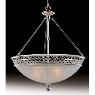 Cristallo 5 light Frosted Glass Large Bowl Pendant