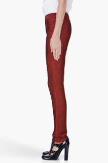Hussein Chalayan Red Shiny Trousers for women