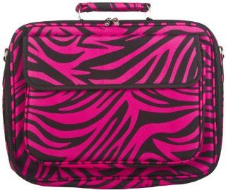 Hot Pink Zebra Padded Laptop Notebook Computer Case Bag