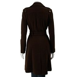Cole Haan Womens Wool Cashmere Trench Coat