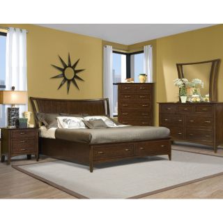 Vaughan Stanford Heights Cherry King Storage Bed Set (6 Pieces
