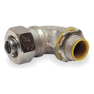 Raco 3541 90 Deg Connector, 3/8 In, Insulated