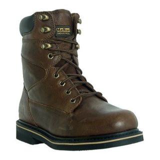 Mens McRae Industrial 8in Lacer MR88122 Peanut Brown Tumbled Leather