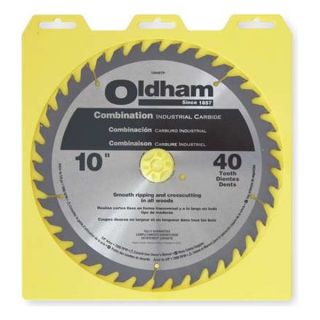 Oldham 10040TP Circular Saw Bld, Crbde, 10 In Dia, 40 TPI