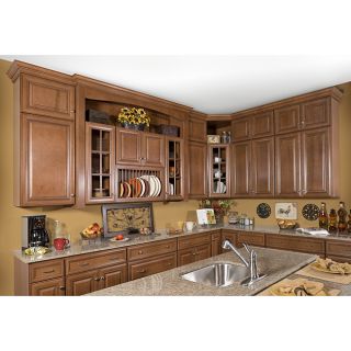 Honey Stain/Chocolate Glaze Wall Blind Corner Kitchen Cabinet (30x36
