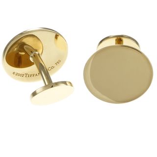 18k Yellow Gold Tiffany & Co. Estate Oval Cuff Links