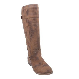 Elegant by Beston Womens Jency 3 Taupe Knee high Riding Boots