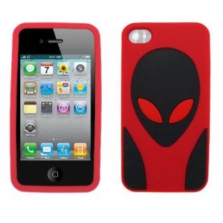 ALIEN E.T. ET Silicone Skin Case Cover (RED) for Apple iPhone 4S / 4G