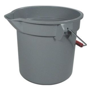 Rubbermaid 2614 14qt Gray Polyethylene Round Utility Buckets Be the