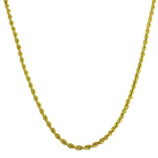 10k Yellow Gold 18 inch Diamond cut Rope Necklace