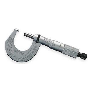 Starrett T230XRL Micrometer, 0 1 In, 0.0001, Ratchet